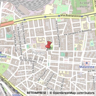 Mappa Via Alberto da Giussano,  70, 00176 Roma, Roma (Lazio)