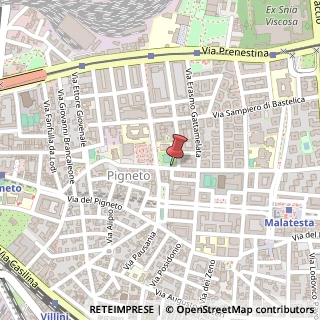 Mappa Via Luchino Dal Verme,  10, 00176 Roma, Roma (Lazio)