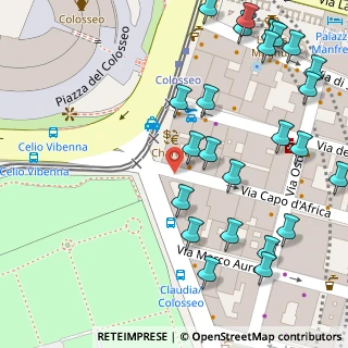 Mappa Piazza del Colosseo, 00100 Roma RM, Italia (0.075)