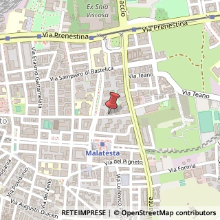 Mappa Via Luchino Dal Verme,  165, 00176 Roma, Roma (Lazio)