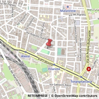 Mappa Via Pietro Ruga, 44, 00176 Roma, Roma (Lazio)