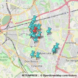 Mappa Via del Melograno, 00172 Roma RM, Italia (1.3815)
