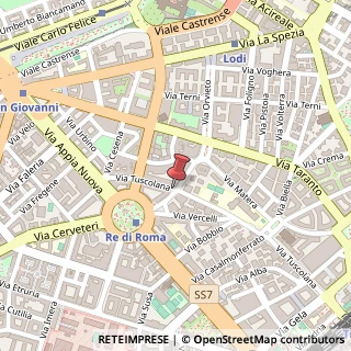 Mappa Via Tuscolana,  63, 00182 Roma, Roma (Lazio)