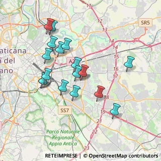 Mappa Via delle Robinie, 00172 Roma RM, Italia (3.73176)
