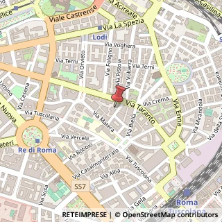 Mappa Via Nicastro, 10, 00182 Roma, Roma (Lazio)