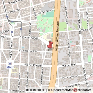 Mappa Via delle Robinie, 125 A/B, 00172 Roma, Roma (Lazio)