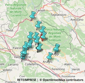 Mappa Via Cona, 00021 Affile RM, Italia (12.591)