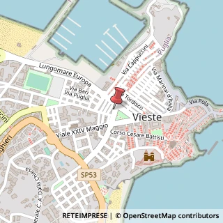 Mappa Via Vittorio Veneto, 9, 71019 Vieste, Foggia (Puglia)