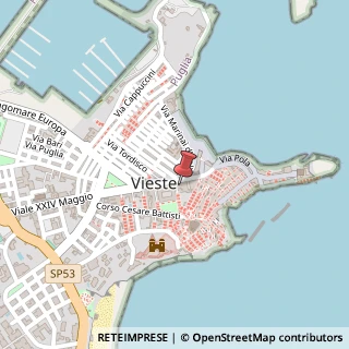 Mappa Via Deputato Petrone, 3, 71019 Vieste, Foggia (Puglia)