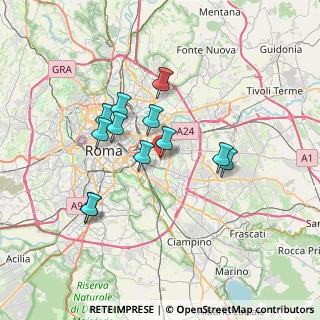 Mappa Viale della Primavera, 00172 Roma RM, Italia (6.3625)