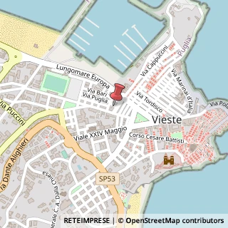 Mappa Via Giovanni XXIII, 18, 71019 Vieste, Foggia (Puglia)