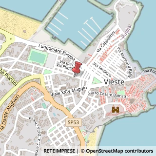 Mappa Via Giovanni XXIII, 41, 71019 Vieste, Foggia (Puglia)