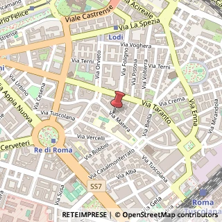 Mappa Via Matera, 21, 00182 Roma, Roma (Lazio)