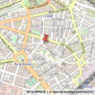 Mappa Via Matera, 1, 00182 Roma, Roma (Lazio)