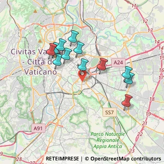 Mappa Via Veio, 00183 Roma RM, Italia (3.65167)