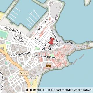 Mappa Via Vittorio Valeri, 4, 71019 Vieste, Foggia (Puglia)