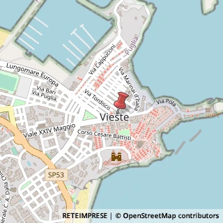 Mappa Via Tordisco, 1, 71019 Vieste, Foggia (Puglia)