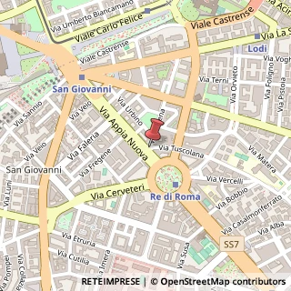 Mappa Via Tuscolana,  4, 00182 Roma, Roma (Lazio)
