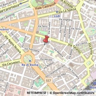 Mappa Via Pinerolo, 43, 00182 Roma, Roma (Lazio)