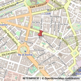 Mappa Via Pinerolo, 22, 00182 Roma, Roma (Lazio)