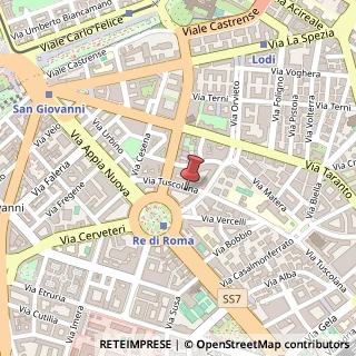 Mappa Via Tuscolana, 40a, 00182 Roma, Roma (Lazio)