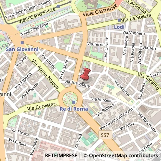 Mappa Via Tuscolana,  49, 00182 Roma, Roma (Lazio)