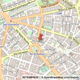 Mappa Via Tuscolana, 32, 00182 Roma, Roma (Lazio)