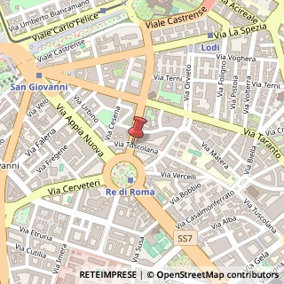 Mappa Via Tuscolana,  37, 00182 Roma, Roma (Lazio)