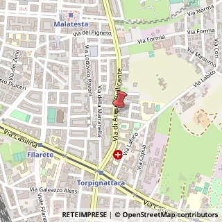 Mappa Via di Acqua Bullicante,  36, 00177 Roma, Roma (Lazio)