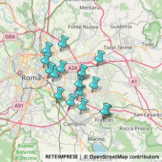 Mappa Via San Giovanni Rotondo, 00155 Roma RM, Italia (6.45688)