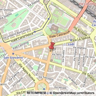 Mappa Via Monza,  3, 00182 Roma, Roma (Lazio)