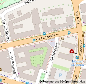 Mappa Via la Spezia, 00182 Roma RM, Italia (0.08077)