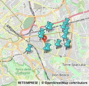 Mappa Via Isabella de Rosis, 00177 Roma RM, Italia (1.44667)