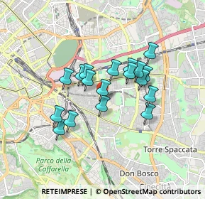 Mappa Via Isabella de Rosis, 00177 Roma RM, Italia (1.43056)