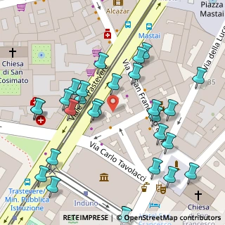 Mappa Vicolo di San Francesco a Ripa, 00153 Roma RM, Italia (0.075)