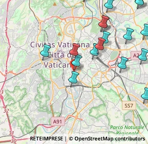 Mappa Vicolo di San Francesco a Ripa, 00153 Roma RM, Italia (5.46444)