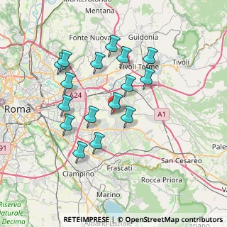 Mappa Via Ginosa, 00132 Roma RM, Italia (7.11313)