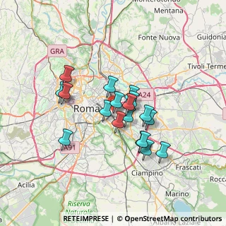 Mappa 00176 Roma RM, Italia (5.68111)