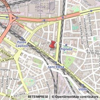 Mappa Via Campobasso,  3, 00176 Roma, Roma (Lazio)