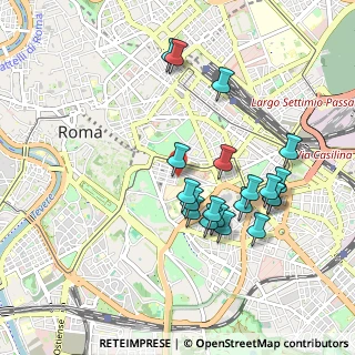Mappa Via dei Querceti, 00184 Roma RM, Italia (0.9615)