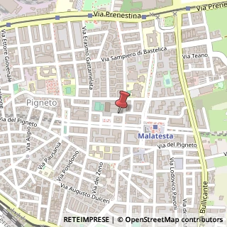 Mappa Via Marco Carellario,  14, 00176 Roma, Roma (Lazio)