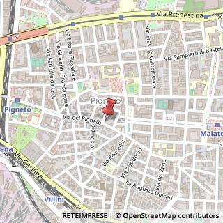 Mappa Via del Pigneto, 313, 00176 Roma, Roma (Lazio)