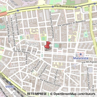 Mappa Via Roberto Malatesta,  15, 00176 Roma, Roma (Lazio)
