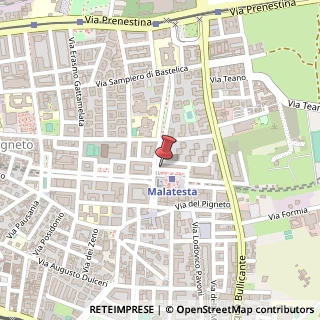 Mappa Piazza Roberto Malatesta, 40, 00176 Roma, Roma (Lazio)