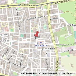 Mappa Piazza Roberto Malatesta, 38, 00176 Roma, Roma (Lazio)