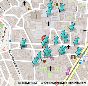 Mappa Via di S. Cosimato, 00153 Roma RM, Italia (0.1215)