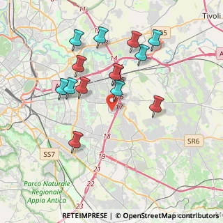 Mappa Via Prenestina Bis 141 GranRoma, 00155 Roma RM, Italia (3.86786)