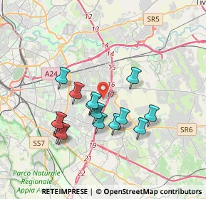 Mappa Via Prenestina Bis 141 GranRoma, 00155 Roma RM, Italia (3.37667)