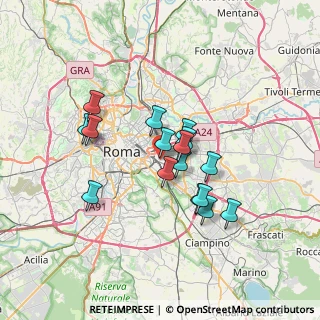 Mappa Via Pietro Sensini, 00176 Roma RM, Italia (5.83563)
