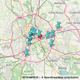 Mappa Via Pietro Sensini, 00176 Roma RM, Italia (5.31455)